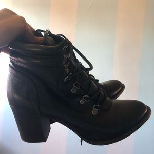 Heeled combat boots